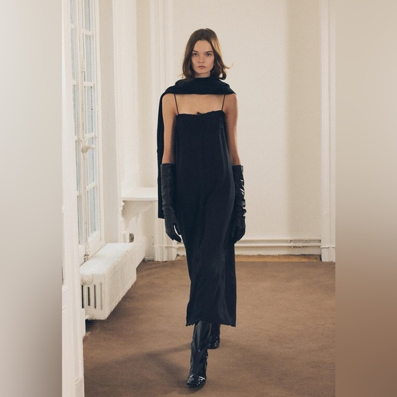 squire brown rib knit crew neck long sleeve a-line dress Ralph Lauren Women's Cotton Long-Sleeve Dress